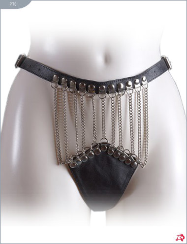 Трусики женские кожаные с цепочками — Твой Каприз