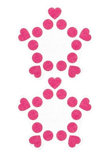 Пестисы открытые Круги и сердца розовые — Твой Каприз