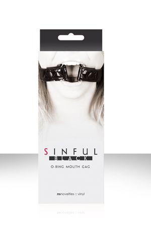 Расширитель для рта Sinful Black O-Ring Mouth Gag черный фото 1 — Твой Каприз