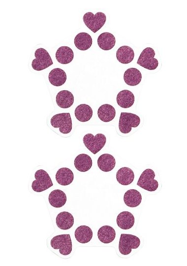 Пестисы открытые Круги и сердца фиолетовые — Твой Каприз