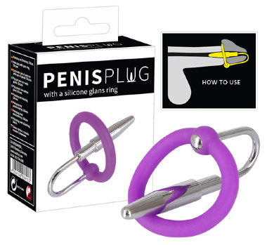 Уретральный стимулятор с силиконовым кольцом под головку Penis Plug — Твой Каприз