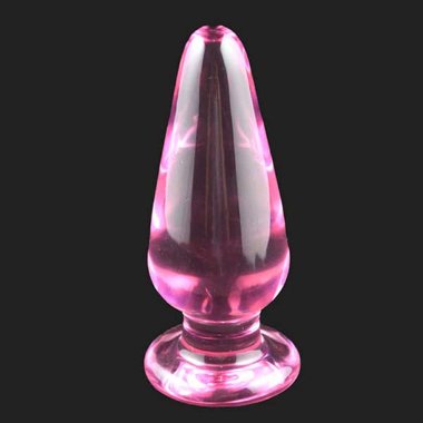Анальная пробка из розового стекла — Твой Каприз