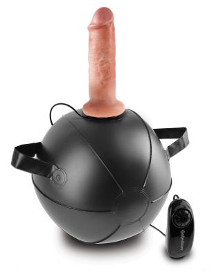 Секс мяч с вибромассажером и съемной насадкой Vibrating Mini Sex Ball — Твой Каприз