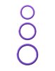 Набор из 3-х эрекционных колец Silicone 3-Ring Stamina Set фиолетовые фото 3 — Твой Каприз