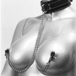 Ошейник с зажимами для сосков — Твой Каприз