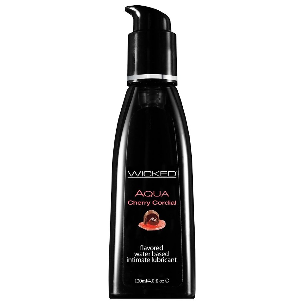 Лубрикант со вкусом вишневого ликера WICKED AQUA 120 ml фото 1 — Твой Каприз