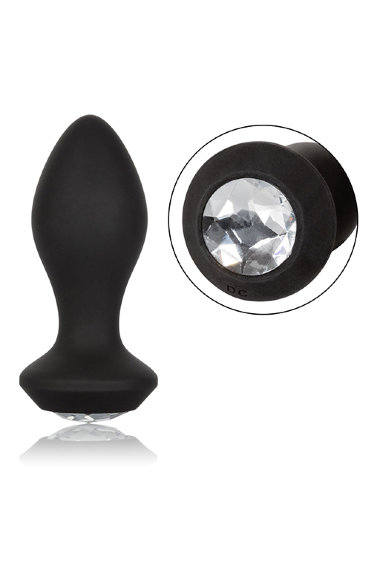 Анальная пробка с вибрацией и кристаллом Power Gem — Твой Каприз