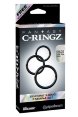 Набор из 3-х эрекционных колец Silicone 3-Ring Stamina Set черные фото 1 — Твой Каприз