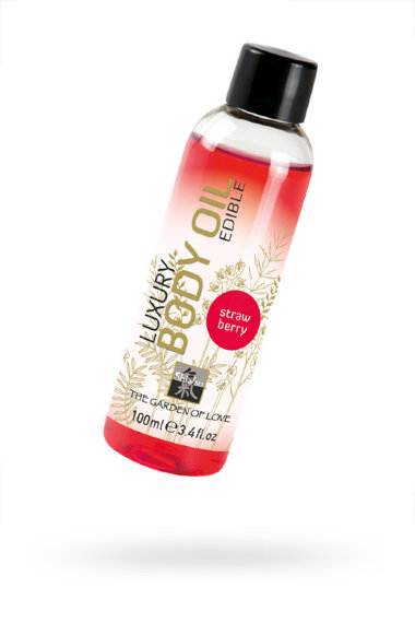 Съедобное масло для тела с ароматом Клубники — Твой Каприз