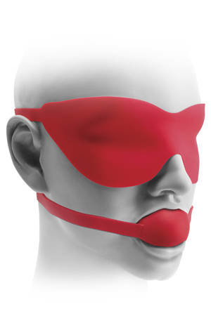 Маска и Кляп Ball Gag Mask красный — Твой Каприз
