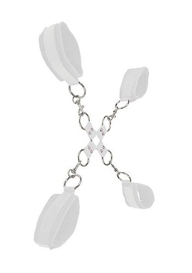 Комплект для бондажа  Velcro hand and leg cuffs white — Твой Каприз