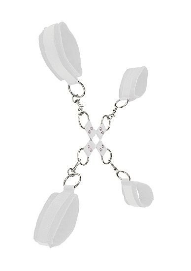 Комплект для бондажа  Velcro hand and leg cuffs white фото 1 — Твой Каприз