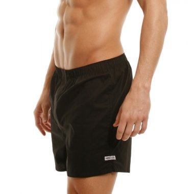 Пара мужских трусов-шортов HUSTLER - черные и в полоску — Твой Каприз