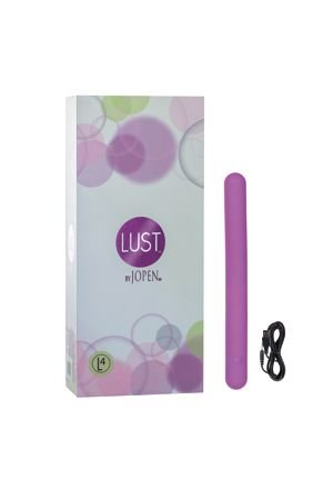Вибромассажер тонкий Lust by JOPEN  L4 перезаряжаемый фиолетовый — Твой Каприз