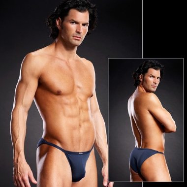 Мужские стринг-бикини темно-синего цвета — Твой Каприз