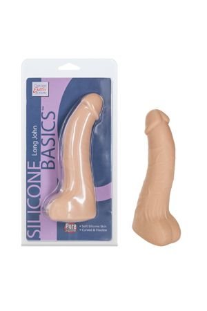 Фаллоимитатор Silicone Basics Long John силиконовый телесный — Твой Каприз