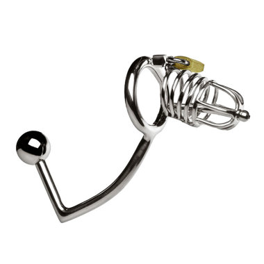 СВТ клетка на пенис с уретральным катетером и анальной затычкой — Твой Каприз