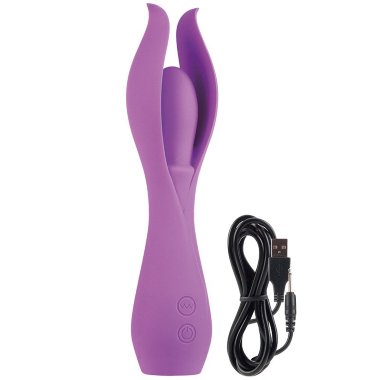 Вибромассажер с лепестками малый Lust by JOPEN L5 перезаряжаемый фиолетовый — Твой Каприз