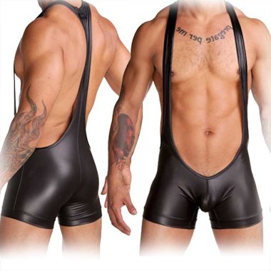 Мужской боди комбинезон с открытой грудью и спиной — Твой Каприз