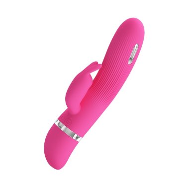 Вибростимулятор с функцией электрошока и клиторальным стимулятором — Твой Каприз