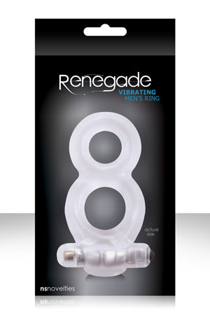Эрекционное вибро-кольцо RENEGADE MAN'S RING прозрачное — Твой Каприз