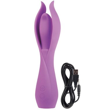Вибромассажер с лепестками большой Lust by JOPEN L6 перезаряжаемый фиолетовый — Твой Каприз