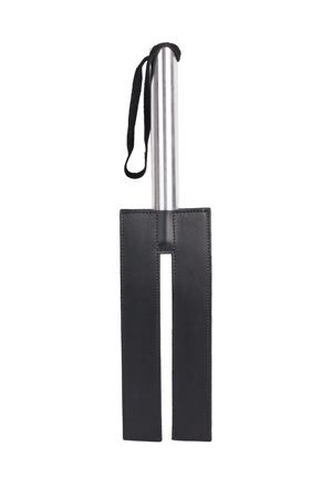 Шлёпалка-камертон Leather Slit Paddle кожаная черная фото 1 — Твой Каприз