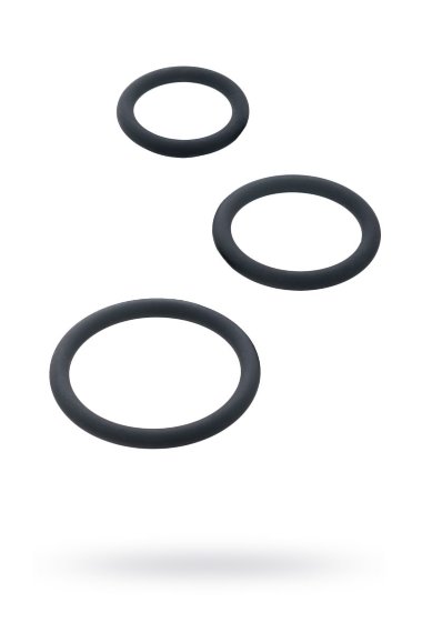 Набор эрекционных колец TOYFA Black and Red — Твой Каприз