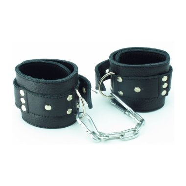 Оковы из натуральной кожи на липучке БДСМ арсенал — Твой Каприз