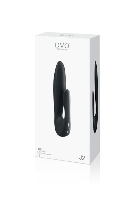 Вибромассажер перезаряжаемый J2 RECHARGEABLE RABBIT BLACK фото 1 — Твой Каприз