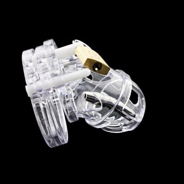 Прозрачный пояс верности с уретральным катетером — Твой Каприз