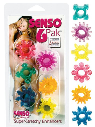 Набор из шести эрекционных колец Senso 6 Pak — Твой Каприз