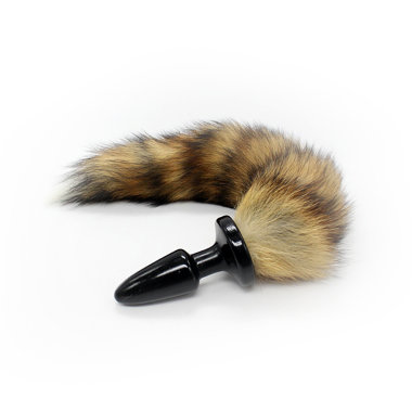 Анальная пробка лисий хвост рыжий — Твой Каприз