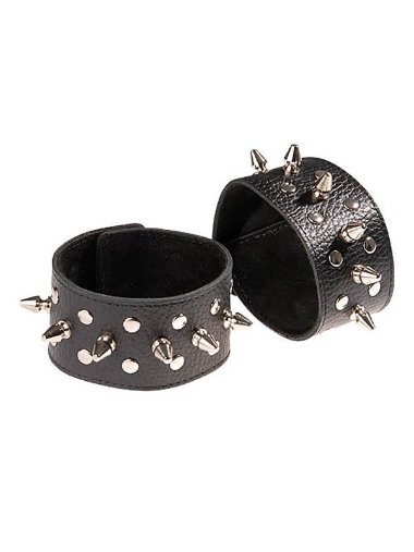 Напульсники из натуральной кожи с шипами Sitabella — Твой Каприз