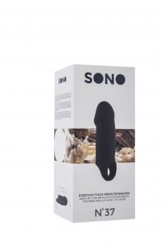 Насадка Stretchy Thick Penis Extension - Black N37 — Твой Каприз