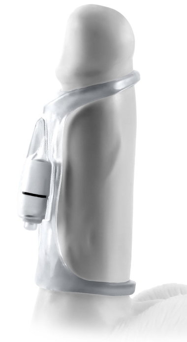 Насадка стимулирующая Vibrating Cock Sling прозрачная с вибрацией — Твой Каприз