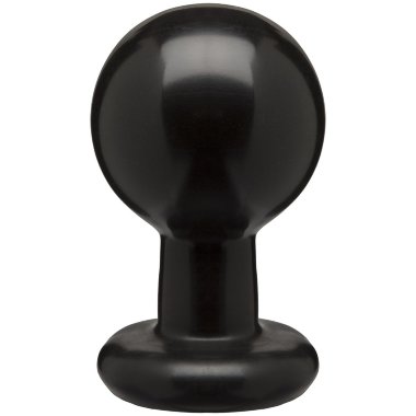 Круглая черная пробка для анальной стимуляции ROUND LARGE — Твой Каприз