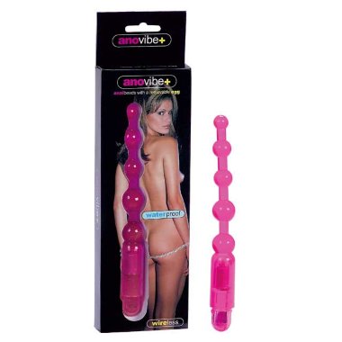 Розовая анальная цепочка с вибратором anovibe+ — Твой Каприз