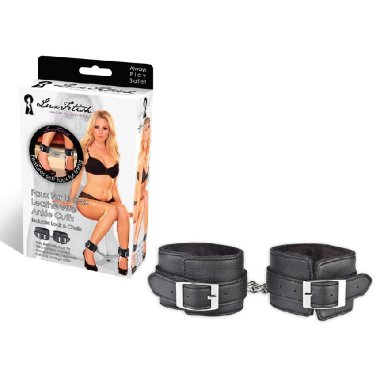 Черные фиксаторы для ног с мехом внутри — Твой Каприз