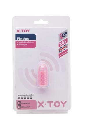 Стимулирующее кольцо на палец Fingus с вибрацией розовое — Твой Каприз