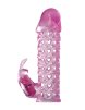 Насадка стимулирующая Vibrating Couples Cage со стимулятором клитора розовая фото 3 — Твой Каприз