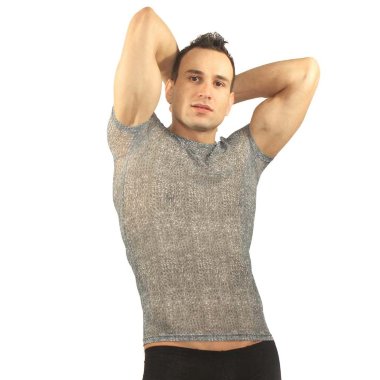 Мужская полупрозрачная футболка серый крокодил — Твой Каприз