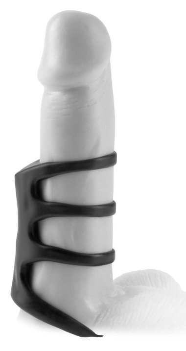 Насадка стимулирующая Vibrating Power Cage черная с вибрацией — Твой Каприз