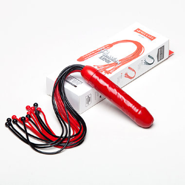 Латексная плеть ракета с шариками на концах кнутов — Твой Каприз