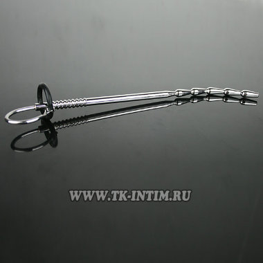 Уретральный плаг елочка с кольцом для фиксации — Твой Каприз