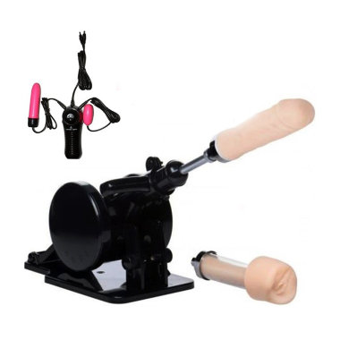 Черная секс машина со сменными насадками вагина и пенис — Твой Каприз