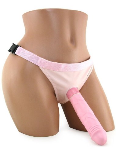 Фалоиммитатор с креплением TRU-FIT VIBRATING STRAP ON женский с вибрацией розовый — Твой Каприз