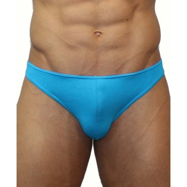 Мужские ярко-голубые трусы стринги — Твой Каприз