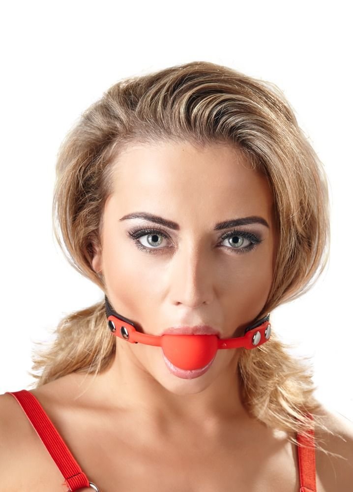 Силиконовый кляп-шар Red Gag silicone фото 1 — Твой Каприз
