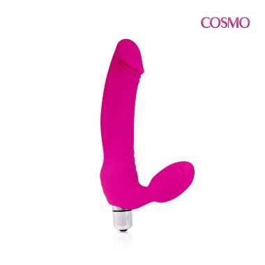 Женский вибростимулятор и страпон 2 в 1 COSMO — Твой Каприз